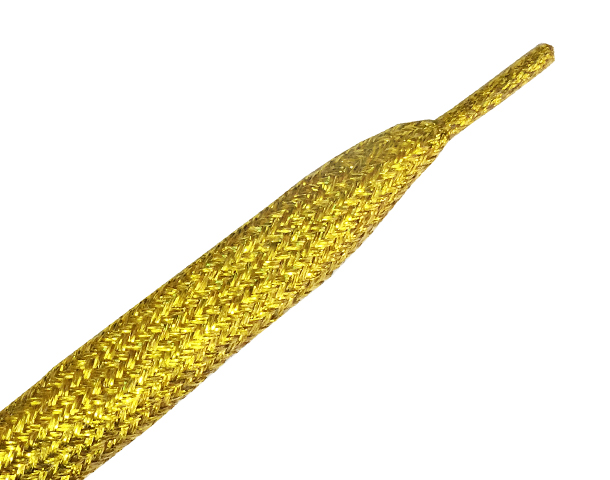 
  
flat shoe laces gold glittery glitters

